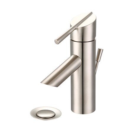 Olympia Faucets Single Handle Bathroom Faucet, Compression Hose, Brushed Nickel, Weight: 4.1 L-6020-BN